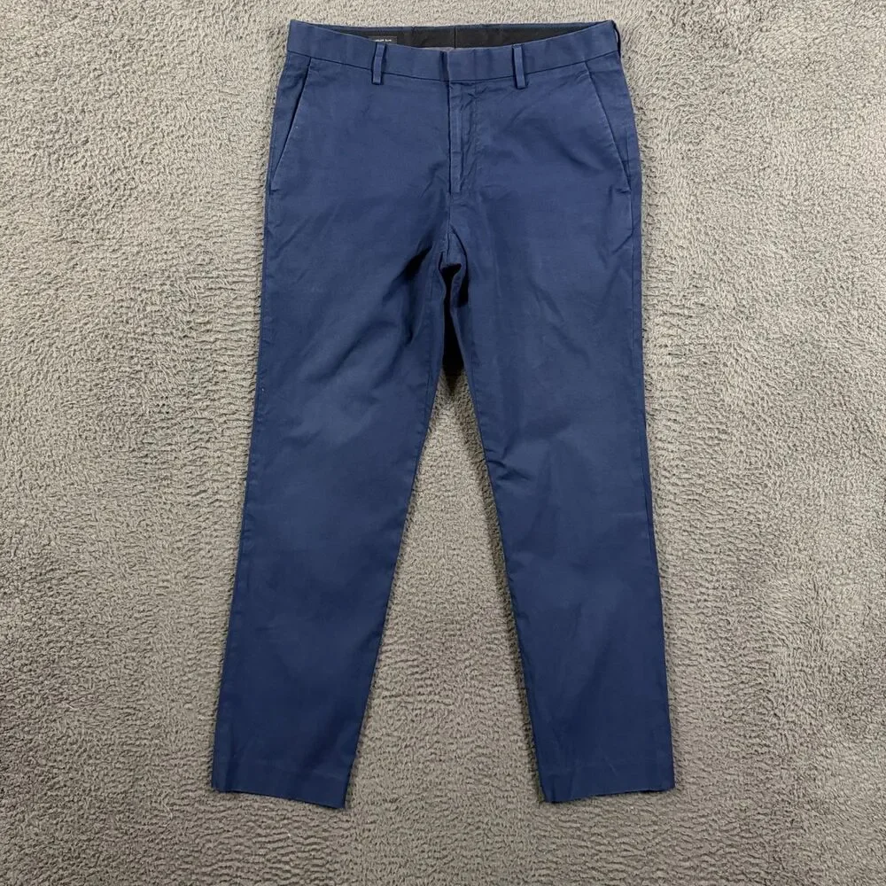 J Crew Pants Mens 30x30 Blue Ludlow Slim Fit Chino Carpini Cotton Preppy Casual